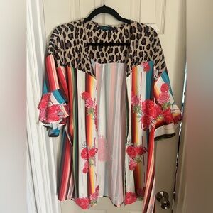 Fashion Express Leopard Print colorful kimono